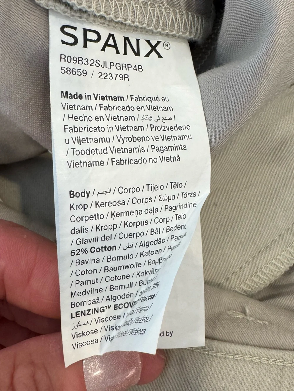 SPANXsupersmooth® Stretch Twill Wide Leg Pant Bone with Patch Pockets Size M NWt - Picture 6 of 6